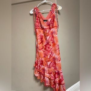 Pink and orange floral dress!!
